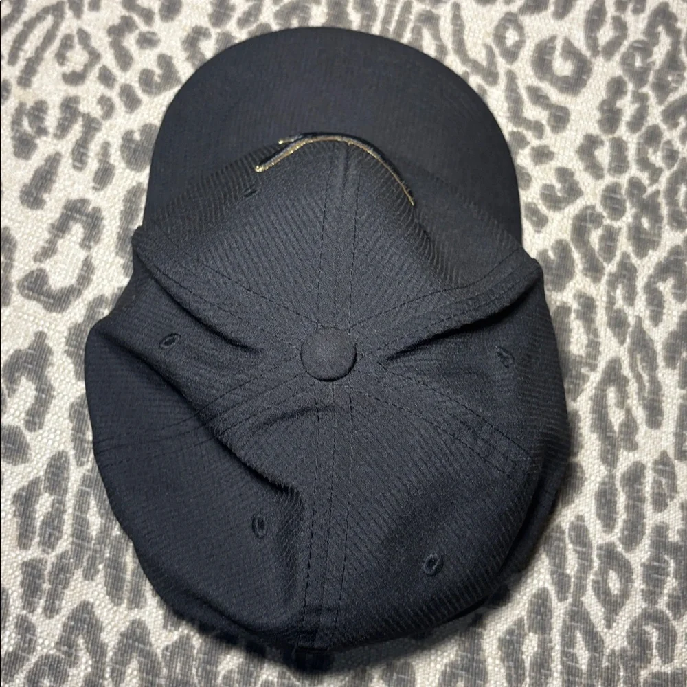 Puma black and gold logo ballcap stretch fit elastic hat fitted ballcap large/xl